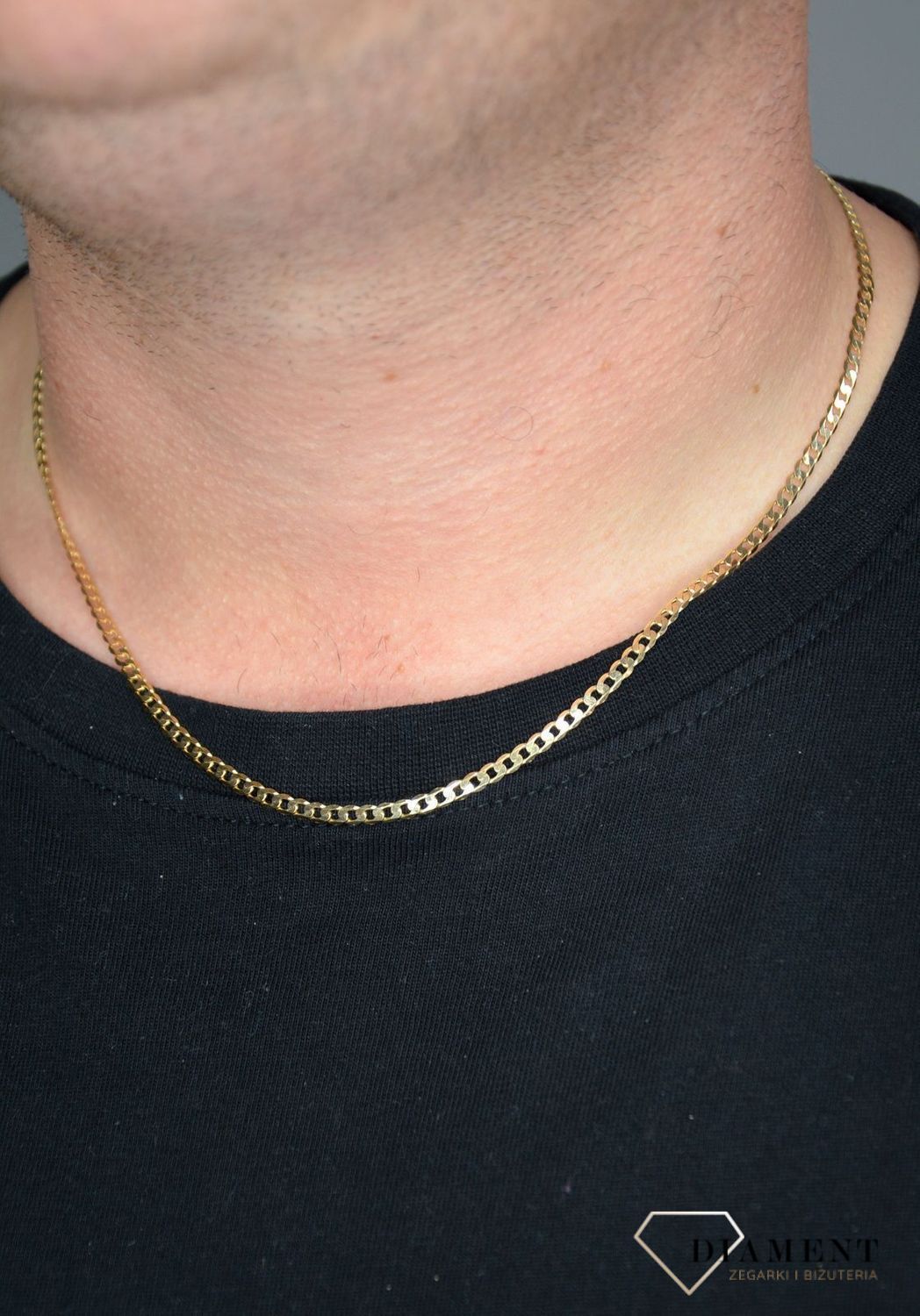 Złoty łańcuszek 585 pancerka 3 mm DIA-LAN-1125-585 3mm.jpg